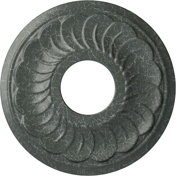 Ekena Millwork Blackthorn Medallion (Canopies up to 4 7/8"), 11 3/4"OD x 3 5/8"ID x 1"P, Athenian Green Crackle CM11BLAGC - main